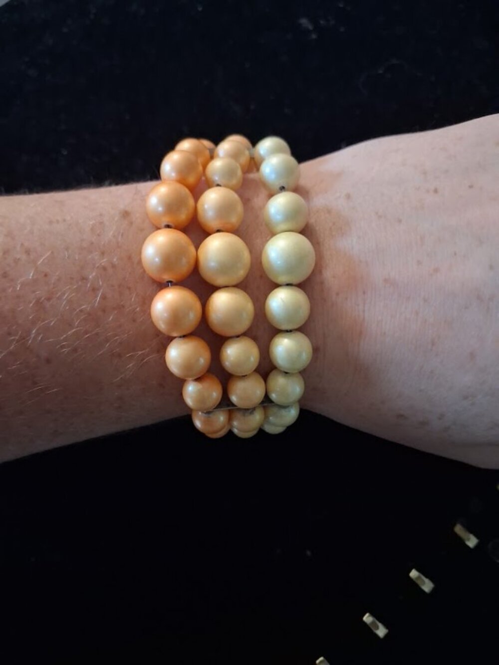 Yellow beaded bracelet